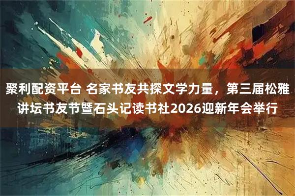 聚利配资平台 名家书友共探文学力量，第三届松雅讲坛书友节暨石头记读书社2026迎新年会举行
