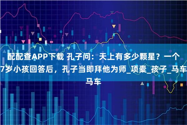 配配查APP下载 孔子问：天上有多少颗星？一个7岁小孩回答后，孔子当即拜他为师_项橐_孩子_马车
