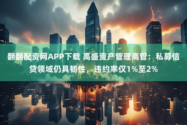 翻翻配资网APP下载 高盛资产管理高管：私募信贷领域仍具韧性，违约率仅1%至2%